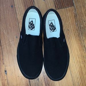 All Black slip on vans
